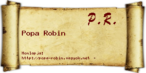 Popa Robin névjegykártya